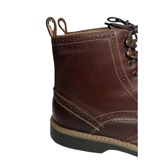 GH Bass Billy Mens Ankle Boots Brown Leather Wingtip Brogue Round Toe Lace Up 13 - Picture 2 of 13